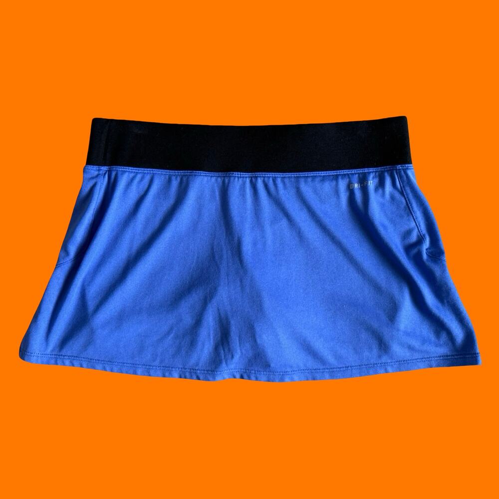 Nike Dri-Fit Blue and Black Micro Mini Workout Skort Small